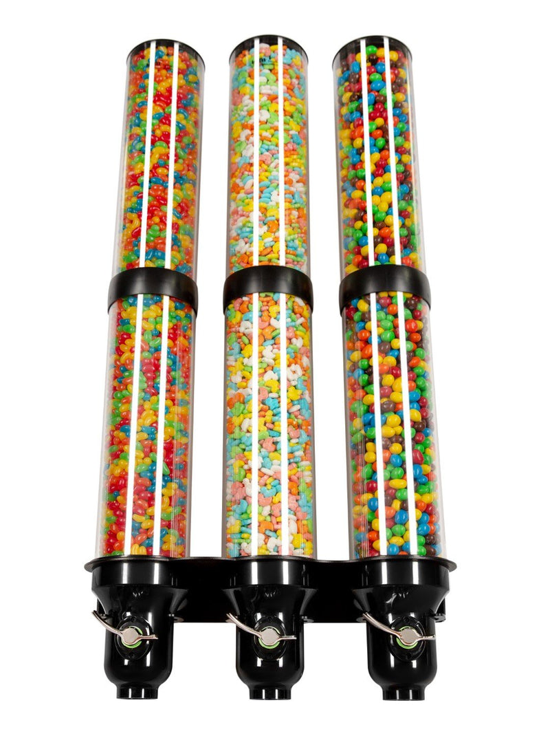 H30L-BL-FF Candy Dispenser_Triple Wall Mounted_Black_IDM Dispenser